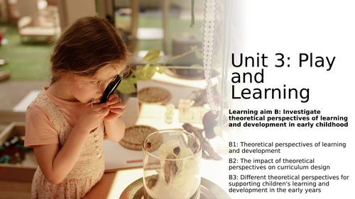 AAQ Early Childhood Dev,  Unit 3: Play & Learning, Learning aim B; Task 2