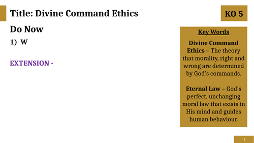 Divine Command Ethics