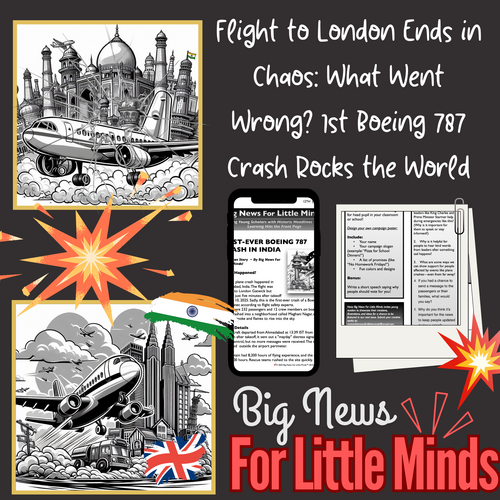 First-Ever Boeing787 Crash: Flight Fails on the Way to London from India: Article Pack with FREEBIES