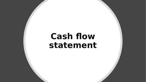 Cash flow statement