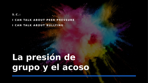 Peer pressure and bullying