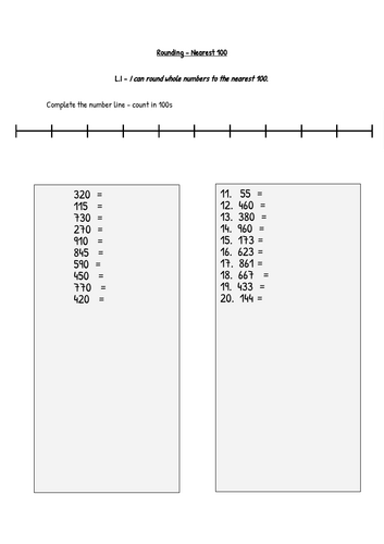 Rounding Worksheets