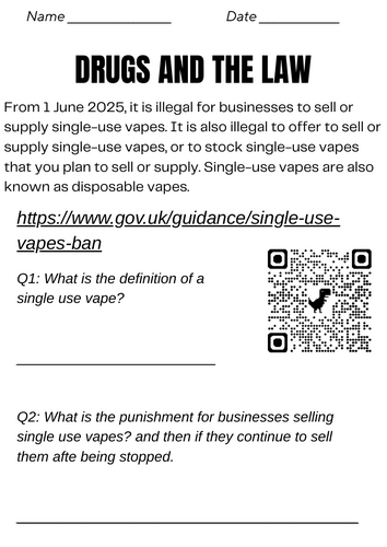 Drugs Vapes and the Law