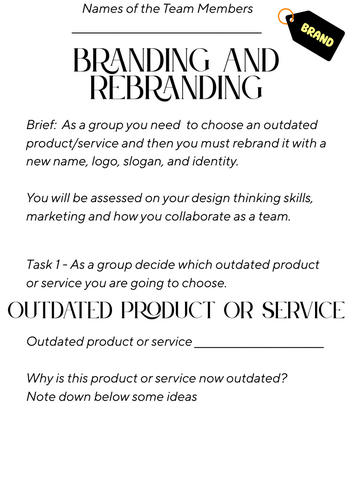 Branding and Rebranding task