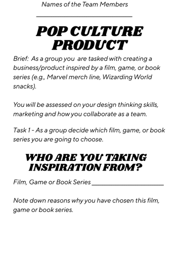 pop culture task rebrand