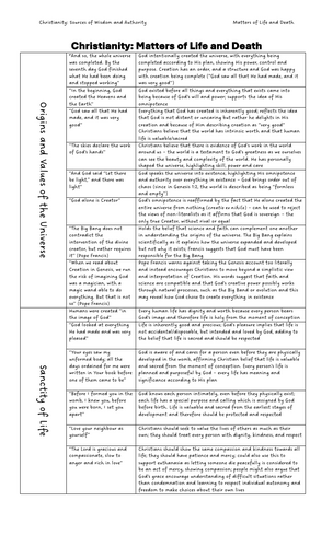 Sources of Wisdom & Authority Bank - Edexcel B Christianity - Matters of Life and Death