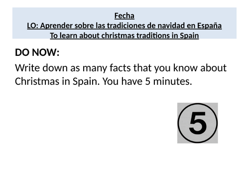Spanish Christmas lessons