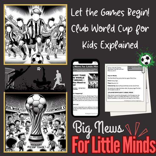 First Ever Fifa Club World Cup 2025 in USA! Kids' Article Package & Freebies Worksheets x2