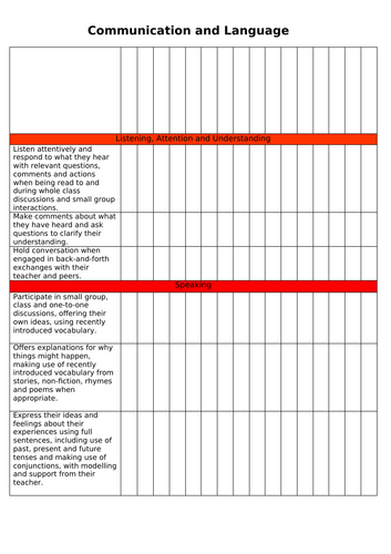 ELG Statements Sheet