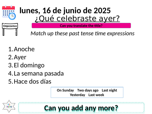 Celebraciones, module 3