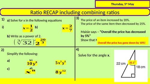 Ratio Consolidation including combining ratios