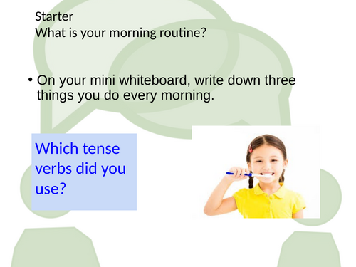 Present tense lesson