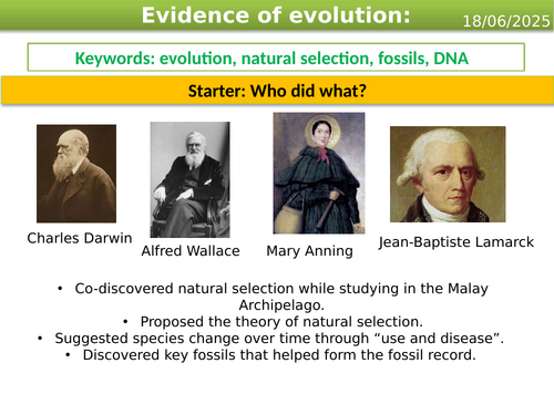 GCSE biology - Evidence for evolution