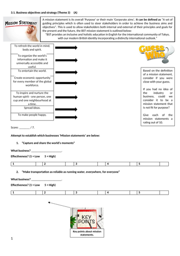 Theme 3: Business A-Level Edexcel