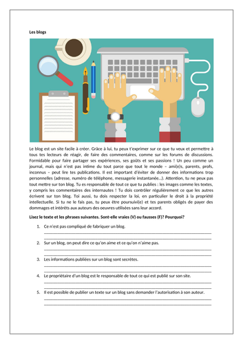 GCSE French (Higher) - Module 1 - Page 8 - Ma vie en ligne