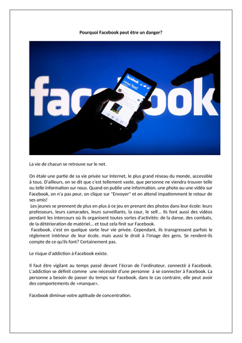 GCSE French (Higher) - Module 1 - Page 8 - Ma vie en ligne