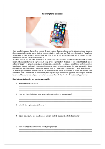 Pearson Edexcel / AQA GCSE French (Higher) - Module 1 - Page 9 - Ma vie en ligne
