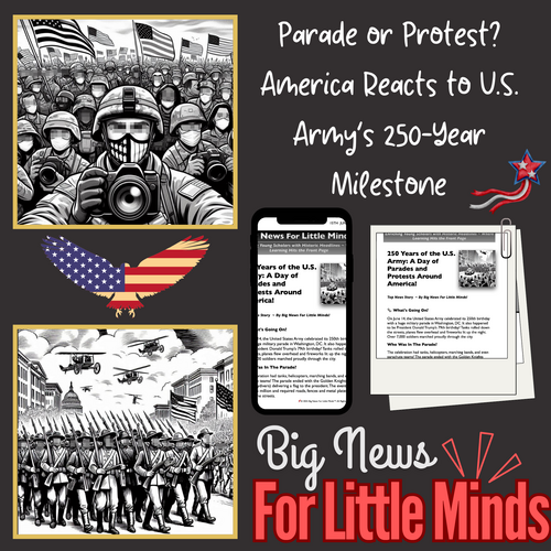 Parades & Protests: 250 Years of the U.S. Army on Display: Kid's Article Package with FREEBIES X2