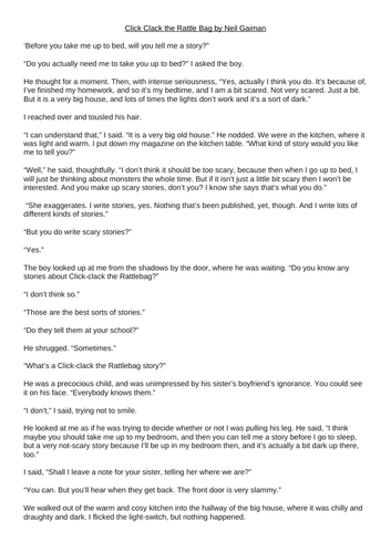 Creative Writing - Gothic Horror