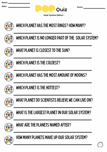 Solar System - POPQuiz