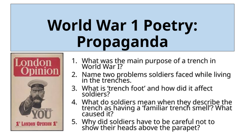 World War 1 Poetry - Propaganda