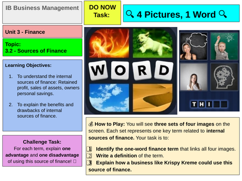 IB Business Management: 3.2 Sources of Finance