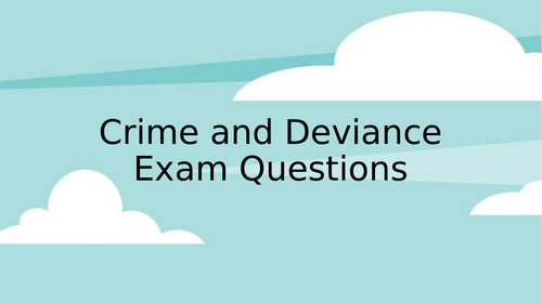 Crime Essay planning 2022 Question