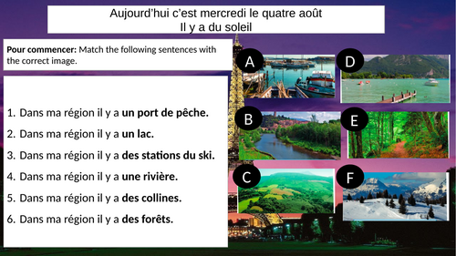 Les Vacances - lesson 1
