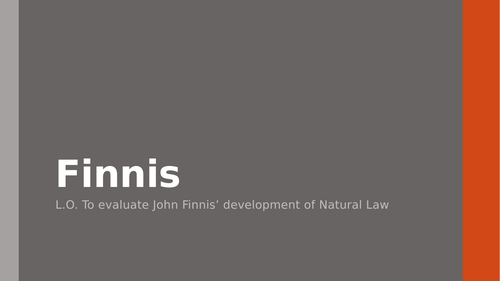 A-Level RS: Finnis' Natural Law - Full Lesson - Eduqas Ethics