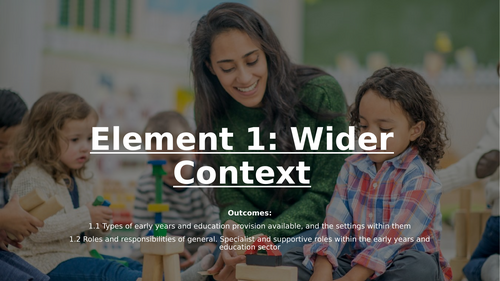 TLevel in Education and Early Years Element 1 GENERATION 2