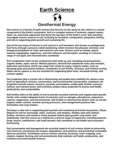 Geothermal Energy “Article & Questions” Assignment