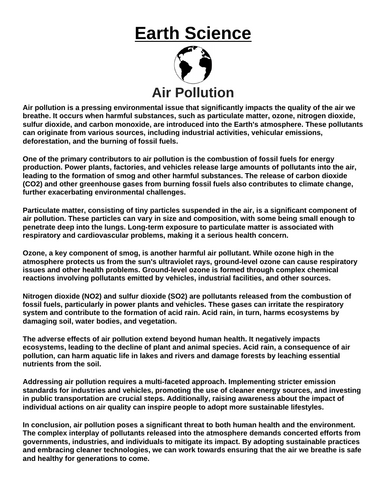 Earth Science Unit Assignment Bindle (60 Articles w/ Questions)
