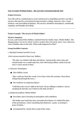 Murder Mystery Project