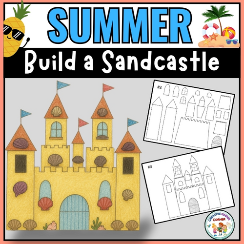 Build a Sandcastle Summer & End of Year Craft | Beach Day Craft Coloring Pages
