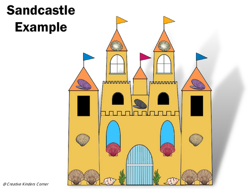 Build a Sandcastle Summer & End of Year Craft | Beach Day Craft Coloring Pages