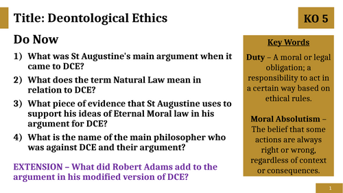 Deontological Ethics