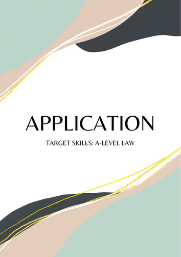 A-Level Law: Target Skills AO2 or Application Improvement Workbook (Eduqas & Contract)