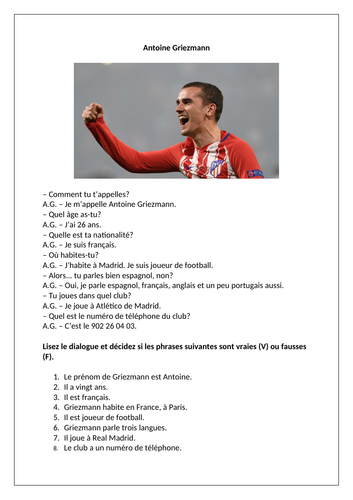 Pearson Edexcel / AQA GCSE French (Higher) - Module 1 - Page 11 - Tu as une vie active?