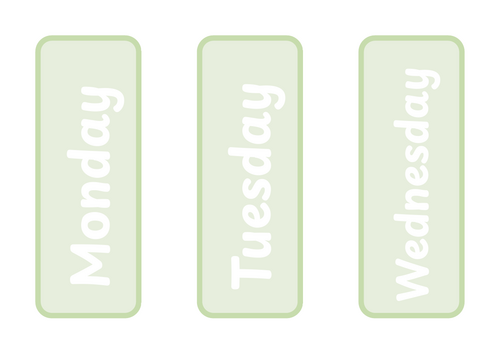 Display Days of the Week and Months