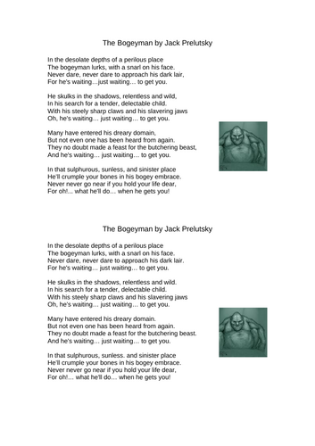 Poetry - The Bogeyman