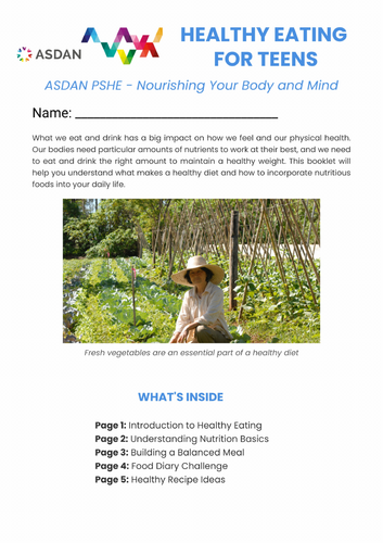 ASDAN PSHE - Eating Healthy - A5
