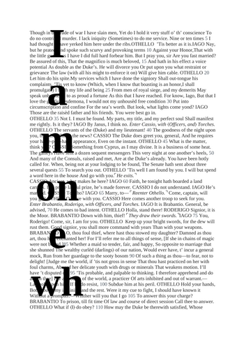 Othello Quote Poster