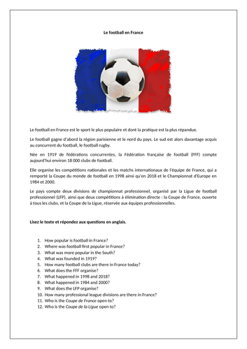 Pearson Edexcel / AQA GCSE French (Higher) - Module 1 - Page 10 - Tu as une vie active?