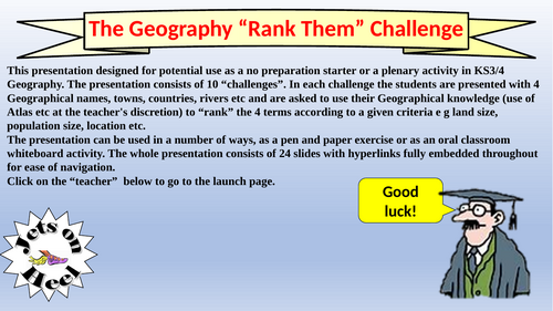 Geography Ranking Challenge