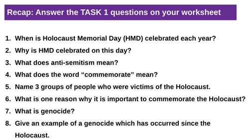 Holocaust Memorial Day Resource Pack KS3-5