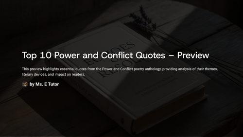 Top 10 Power and Conflict Quotes Preview