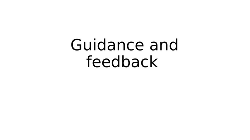 OCR A LEVEL PE SKIL L / PSYCH. GUIDANCE AND FEEDBACK