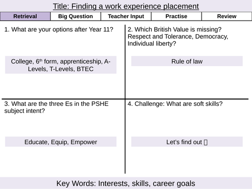 Y10 PSHE & Careers HT1-3