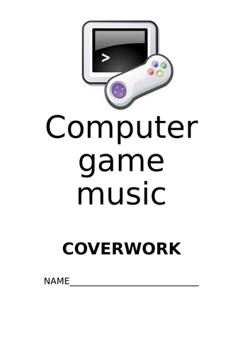 Computer game music coverwork booklet