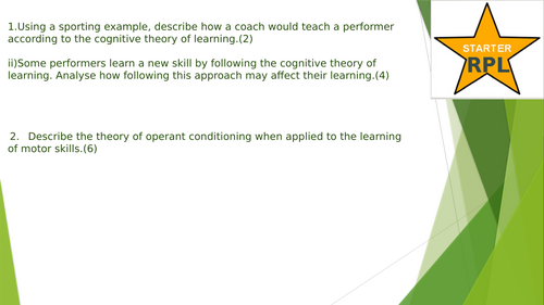 OCR A LEVEL PE SKILL / PSYCH. PERSONALITY